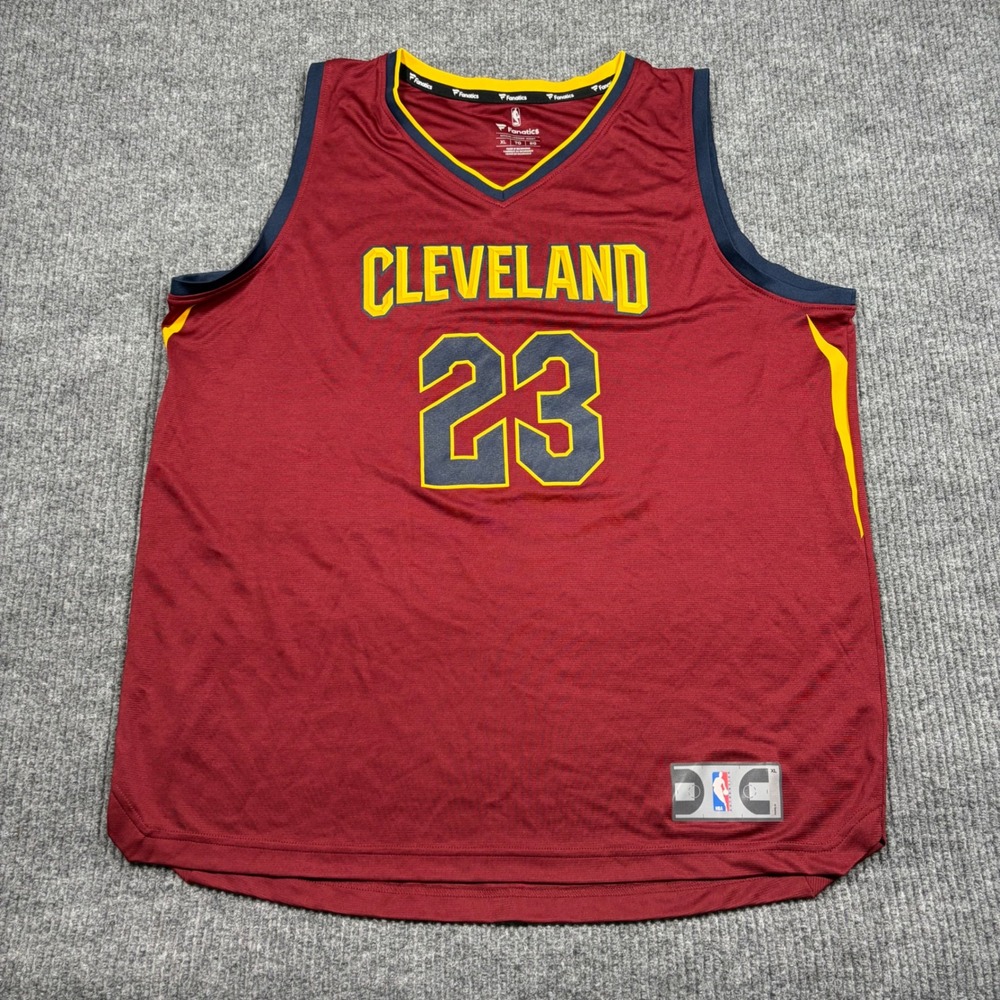 Fanatics Jersey Mens XL LeBron James Cleveland Cavaliers NBA Maroon Sportswear